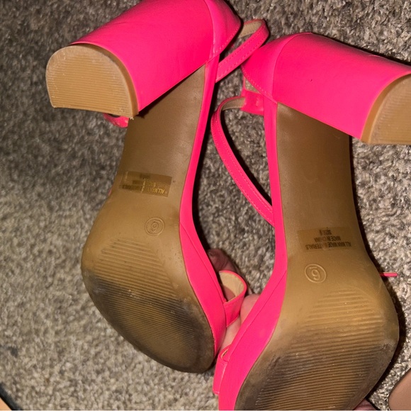 Wild Diva lounge Pink High Heel Sandals - Picture 3 of 3